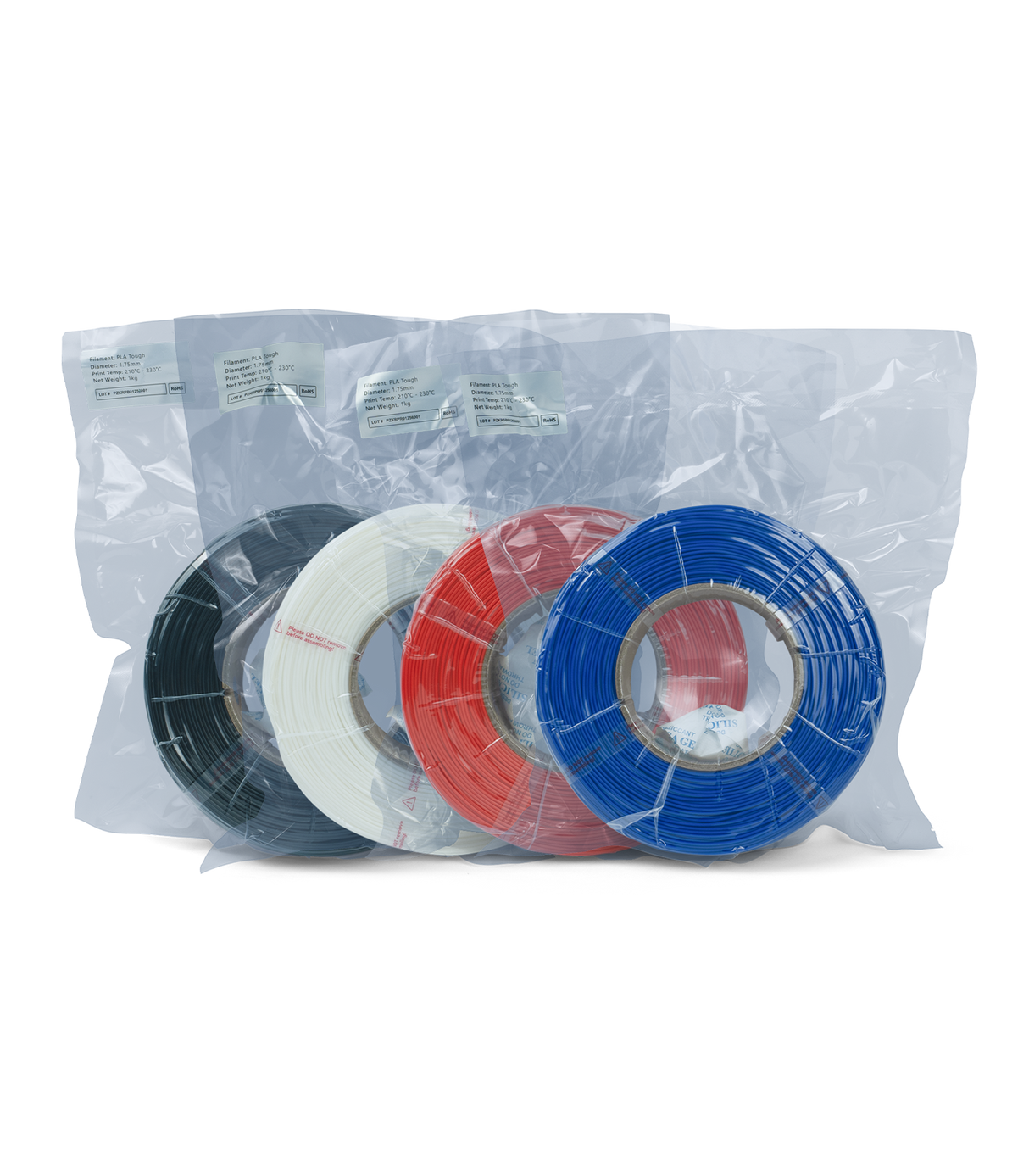 Filament FDM Refill_PLA PLA Tough-4color(BK, WH, RD, BL)