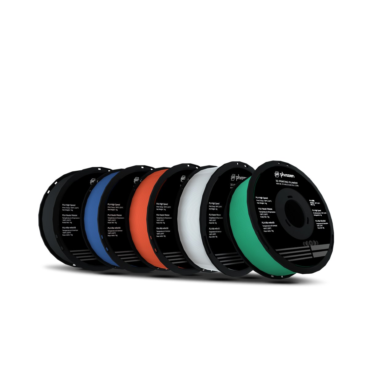 High Speed PLA & PLA White & Blue & Red & Green Bundle